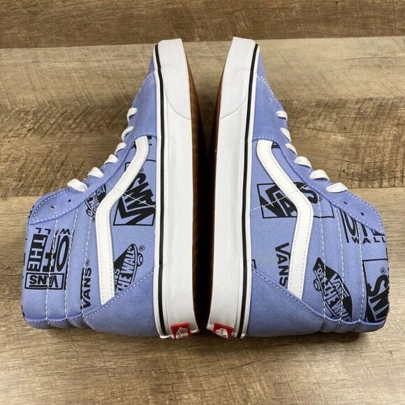 VANS Sk8-Hi Logo Mix Lavender Luster Shoes Sneakers Mens 10 Womens 11.5 NEW - Picture 7 of 9